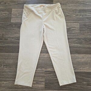 Hope & Harlow Office Pants Ivory Womens Sz 16 Comfortable Stretchy